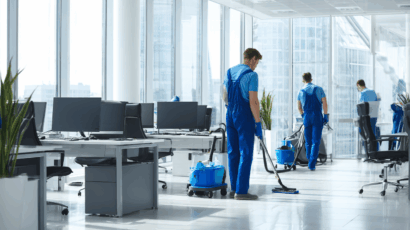 baconyqueso_A_professional_cleaning_crew_in_blue_uniforms_clean_61e65333-91ef-48cb-8aa8-cf9007247193